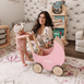 Wooden Moon Doll Pram Blush Pink