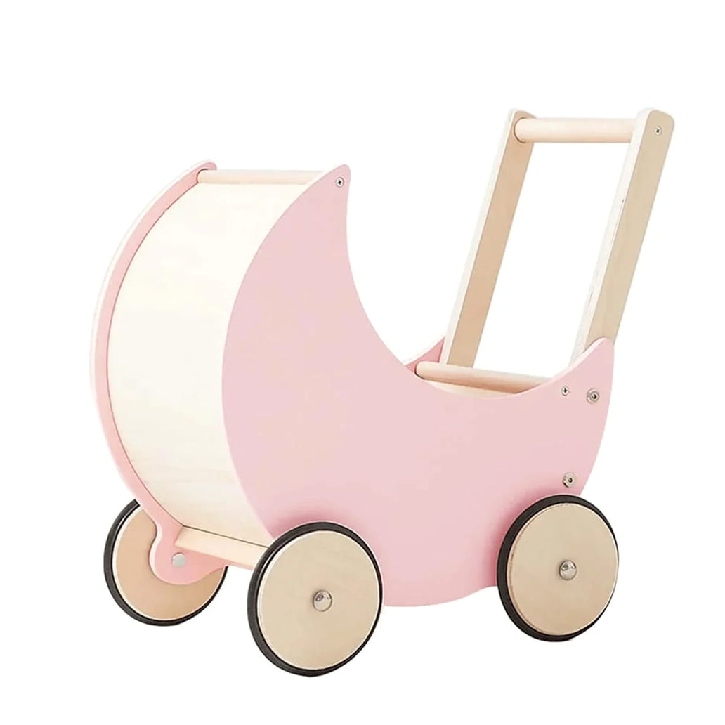 Wooden Moon Doll Pram Blush Pink