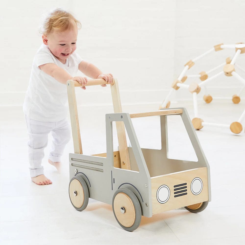 Wooden Push Truck Grey