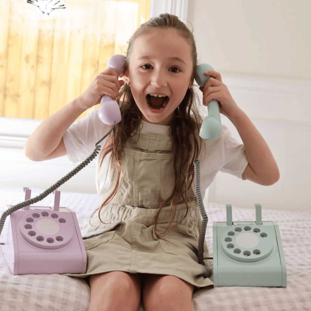 Imagine That Wooden Rotary Telephone