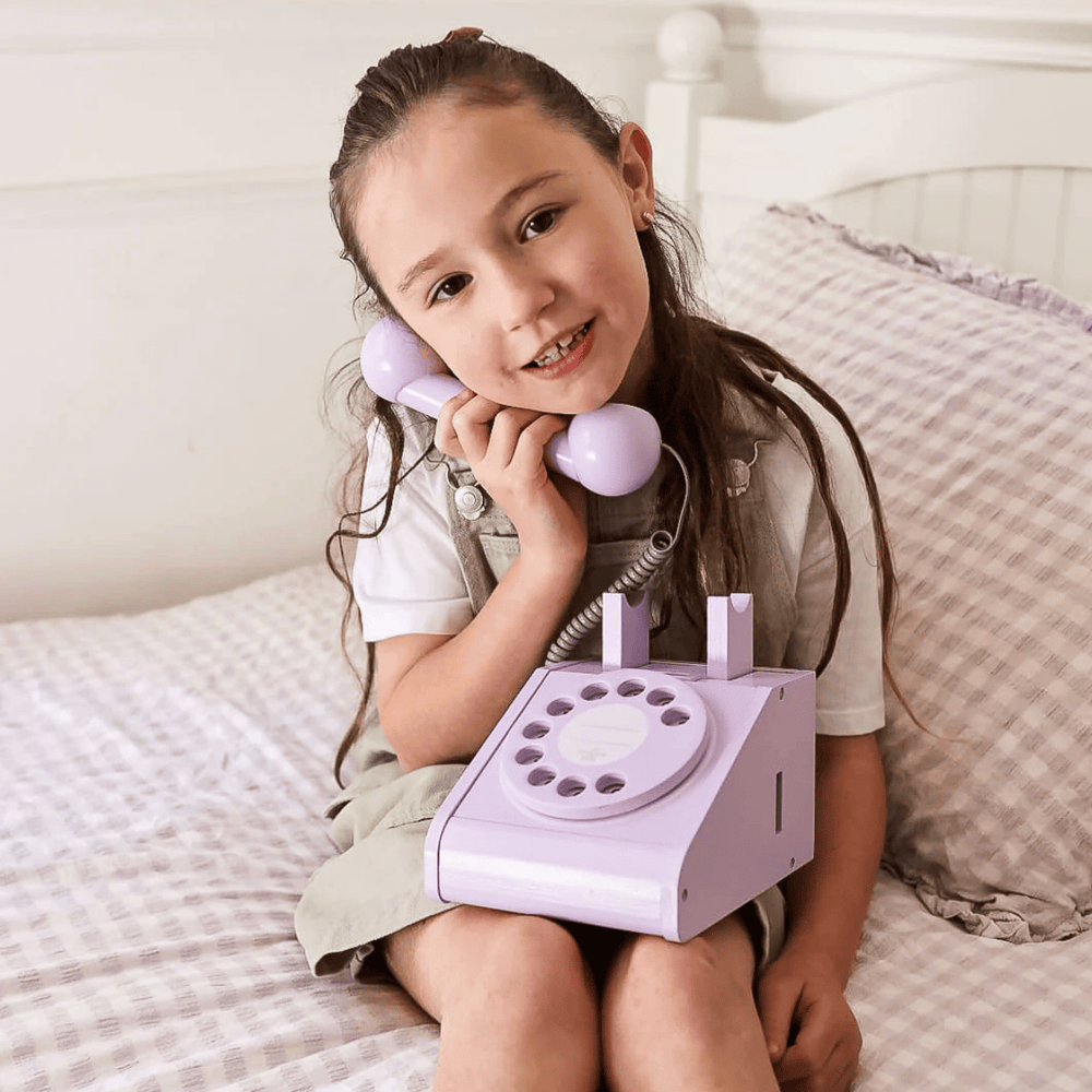 Imagine That Wooden Rotary Telephone