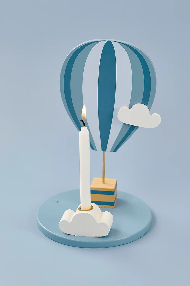 JaBaDaBaDo Blue Air Balloon Candlestick - Preorder