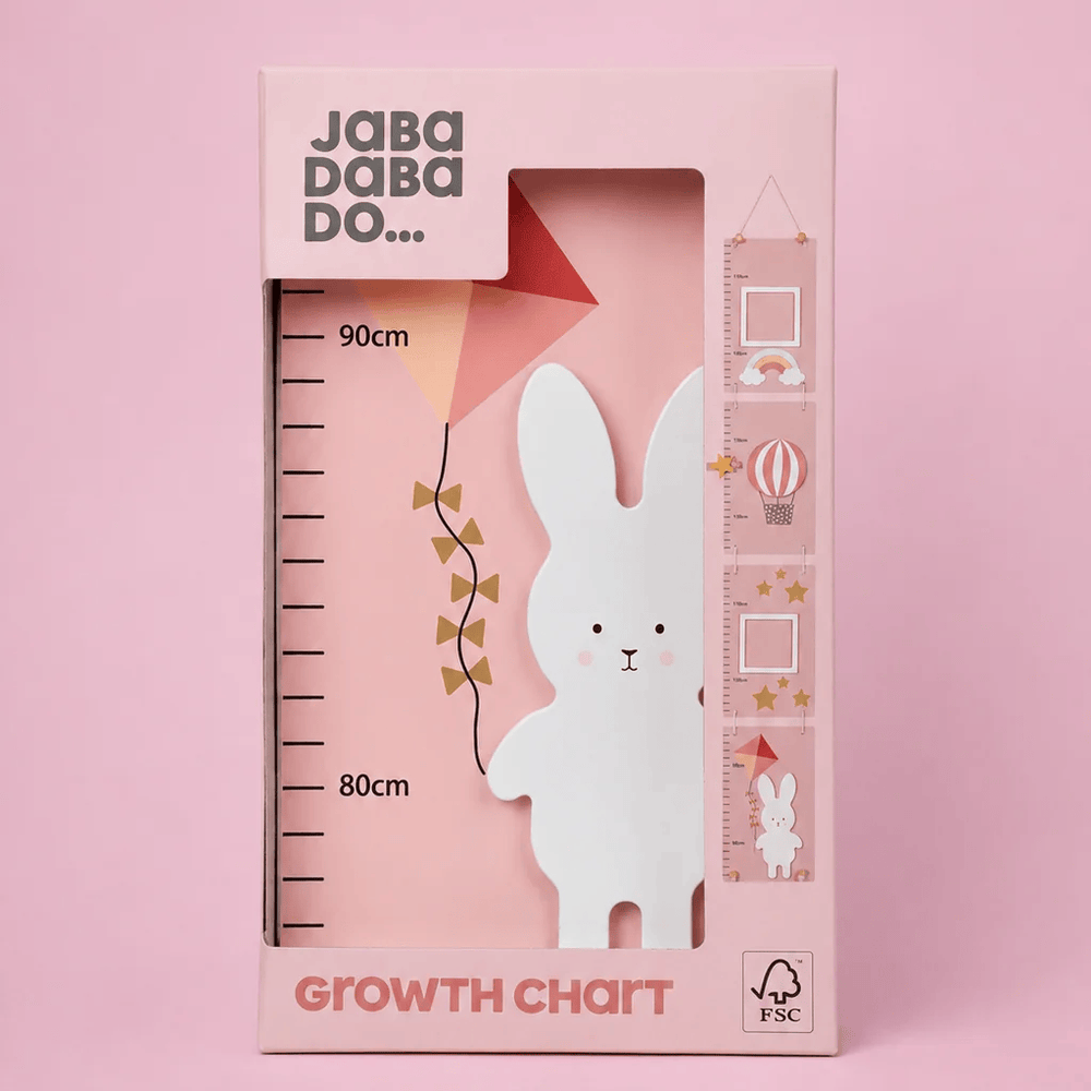 JaBaDaBaDo Pink Bunny Growth Chart - Preorder