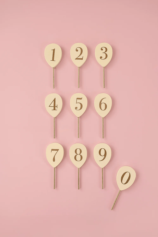 JaBaDaBaDo 0-9 Number Balloons for Candlestick - Preorder