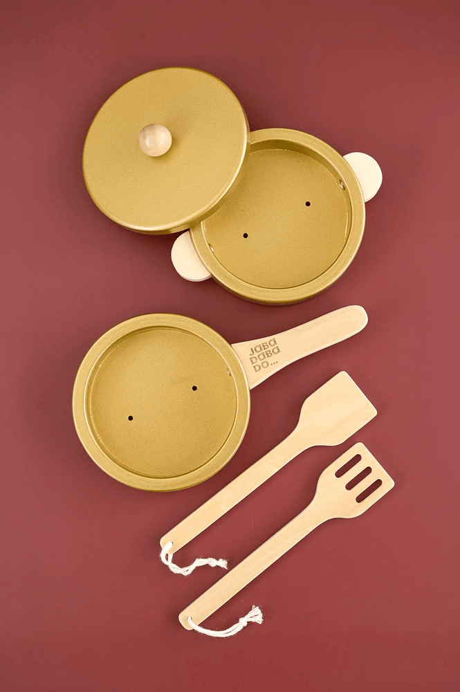 JaBaDaBaDo Gold Pot & Pan Set - Preorder