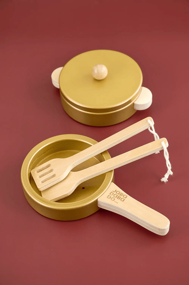 JaBaDaBaDo Gold Pot & Pan Set - Preorder