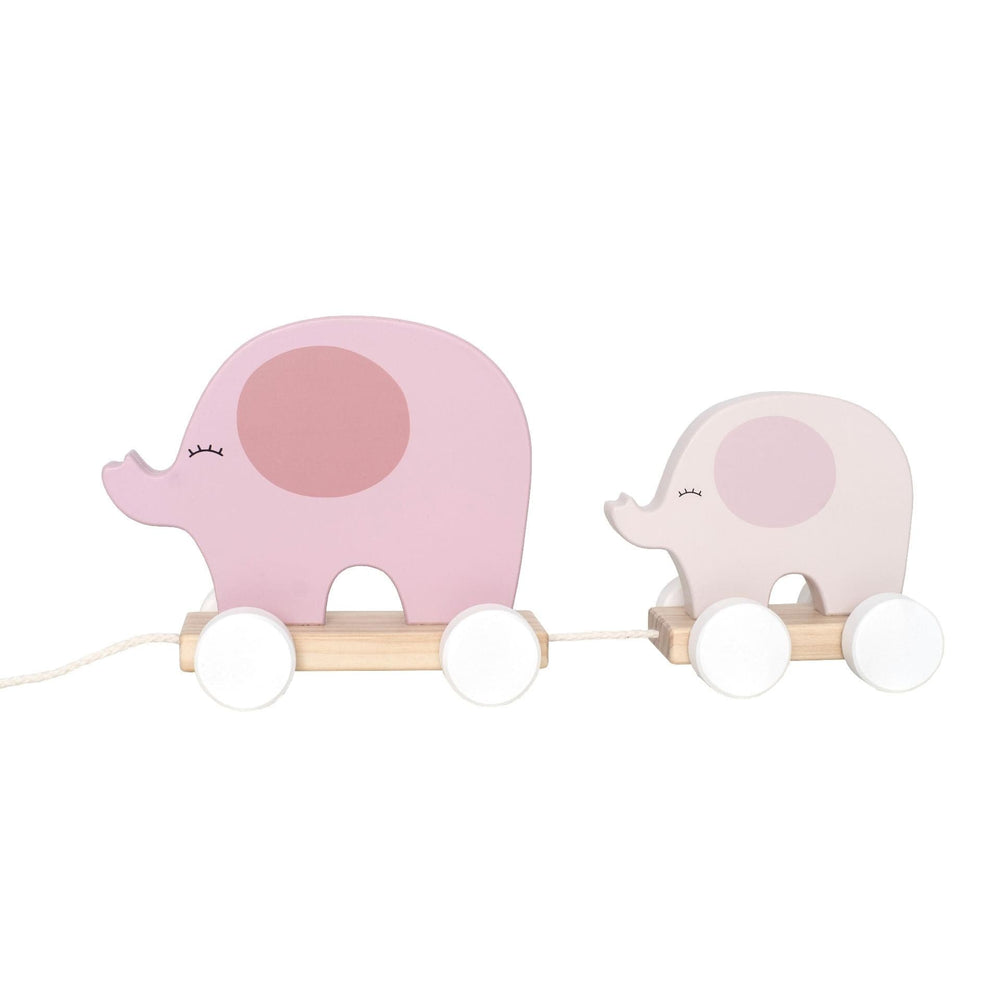 JaBaDaBaDo Pull Along Elephant Pink