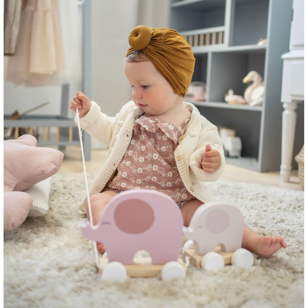 JaBaDaBaDo Pull Along Elephant Pink