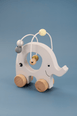 JaBaDaBaDo Pull Elephant with Abacus Silver