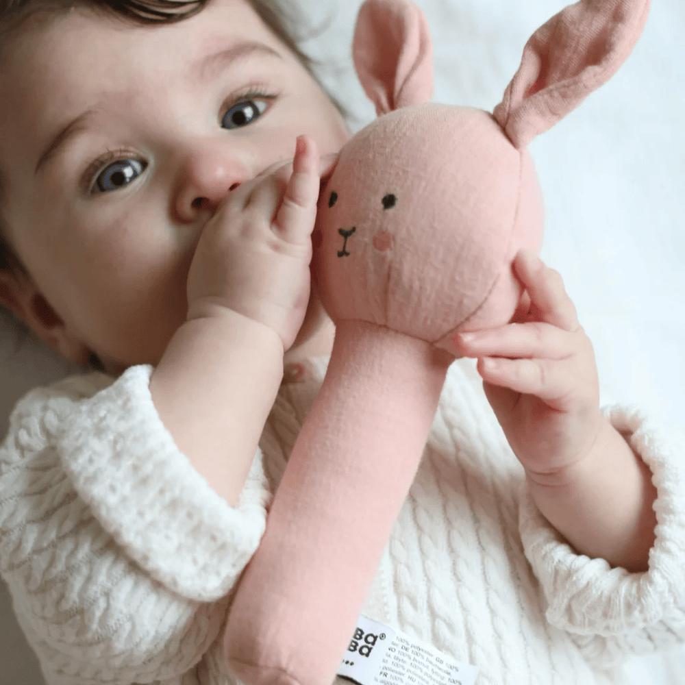 JaBaDaBaDo Rattle Bunny Pink