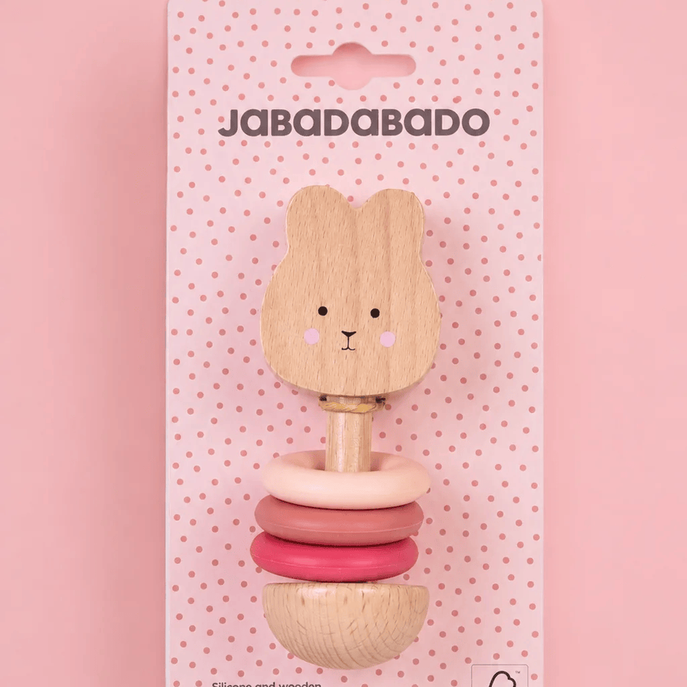 JaBaDaBaDo Silicone Rattle Bunny - Preorder