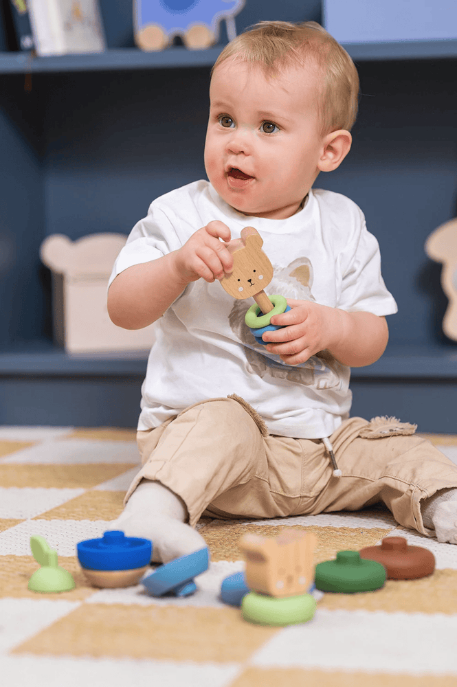 JaBaDaBaDo Silicone Rattle Teddy - Preorder