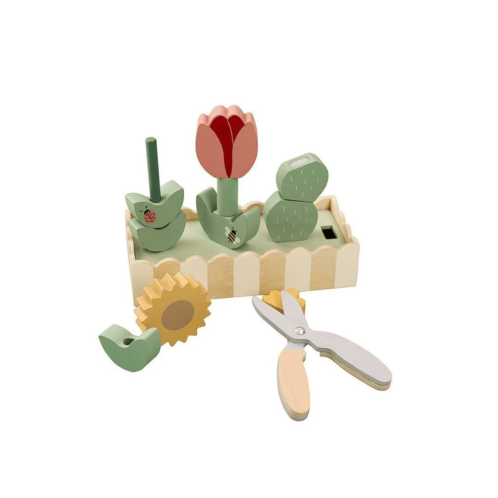 JaBaDaBaDo Stack & Cut Wooden Flower Set - Preorder