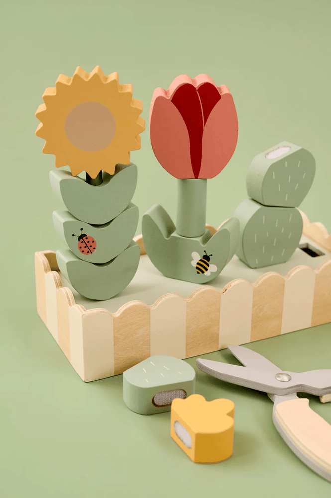 JaBaDaBaDo Stack & Cut Wooden Flower Set - Preorder