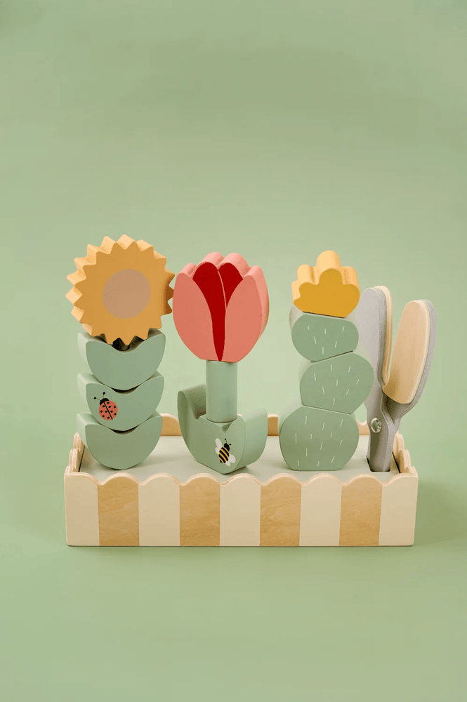JaBaDaBaDo Stack & Cut Wooden Flower Set - Preorder