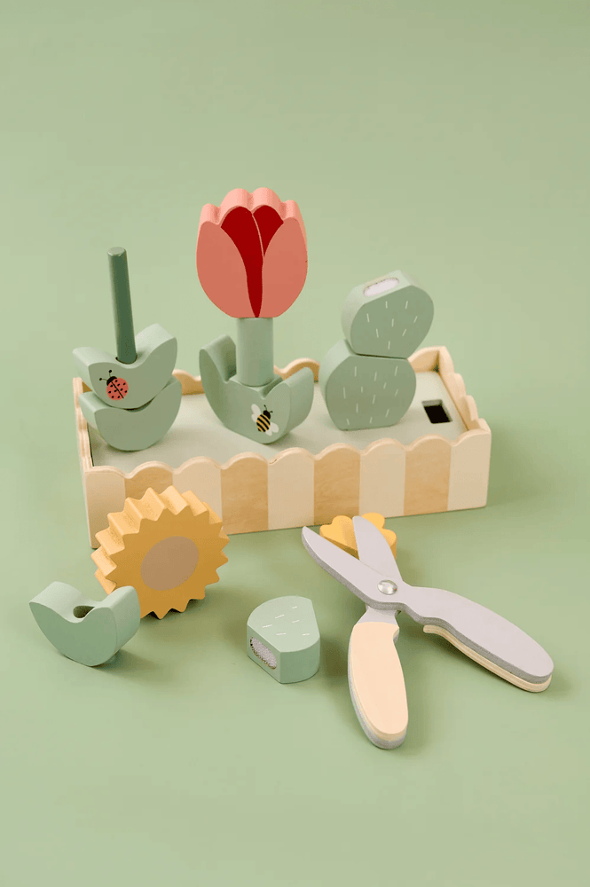 JaBaDaBaDo Stack & Cut Wooden Flower Set - Preorder
