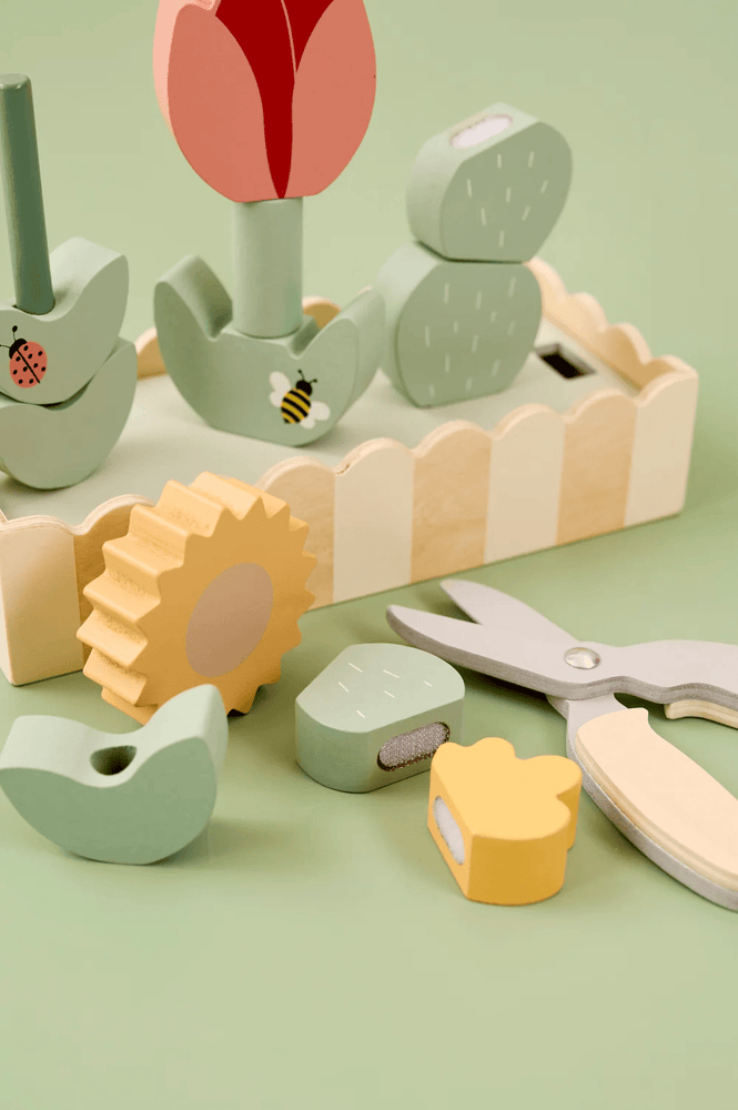 JaBaDaBaDo Stack & Cut Wooden Flower Set - Preorder