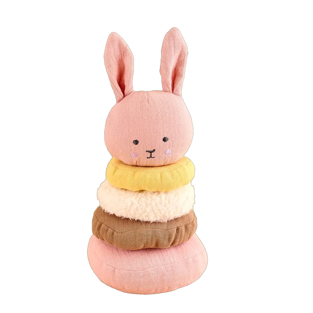 JaBaDaBaDo Bunny Textile Stacking Toy - preorder