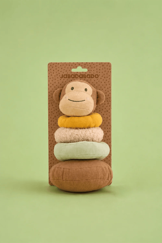 JaBaDaBaDo Monkey Textile Stacking Toy - Preorder