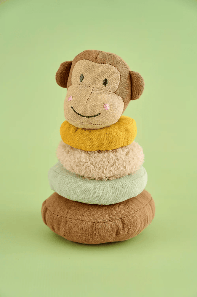 JaBaDaBaDo Monkey Textile Stacking Toy - Preorder