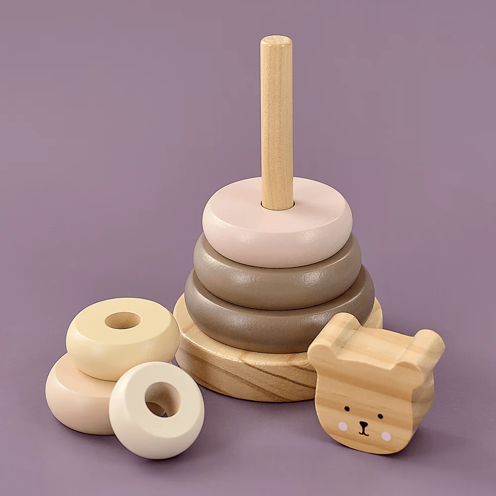JaBaDaBaDo Stacking Toy Teddy Nature