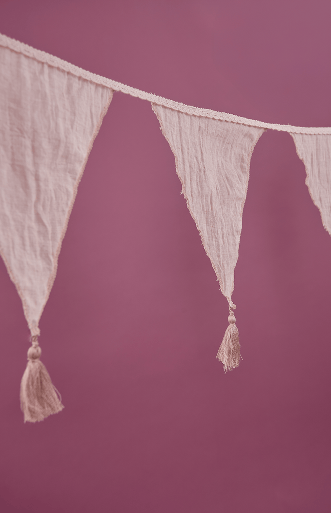JaBaDaBaDo Textile Bunting Pink