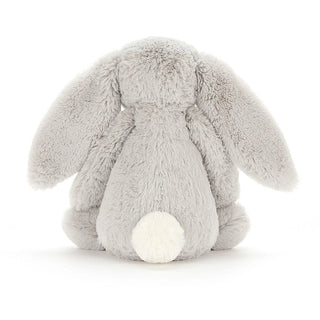 Jellycat Bashful Bunny Medium with Personalised Jumper Silver