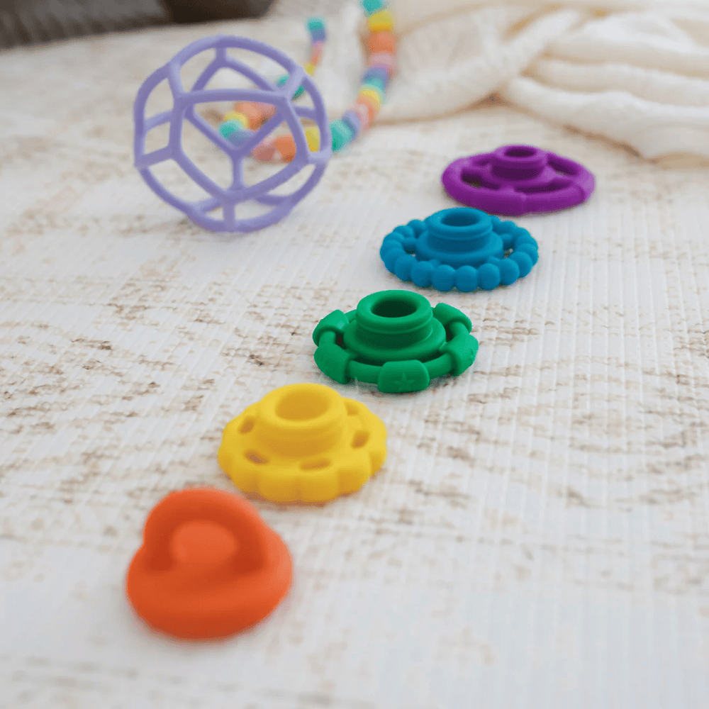 Jellystone Rainbow Stacker Teether Toy Bright