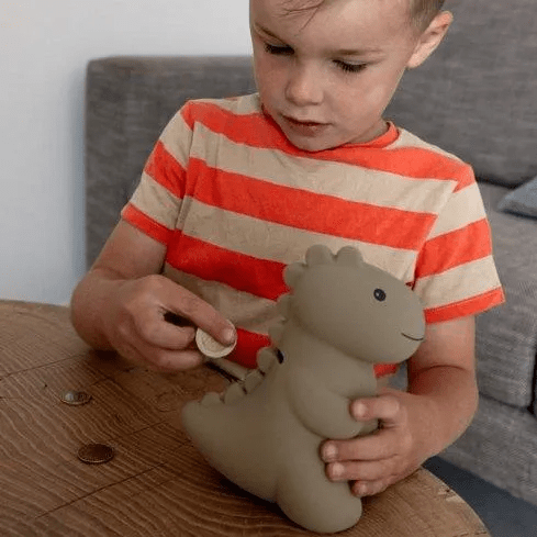 Jeroom Dino MONEY BOX - 16.5 cm Clay