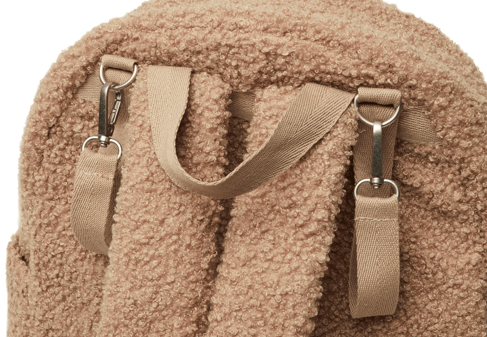 Jollein Teddy Boucle Nappy Backpack - Preorder Biscuit