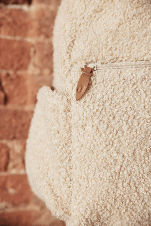 Jollein Teddy Boucle Nappy Backpack Naturel