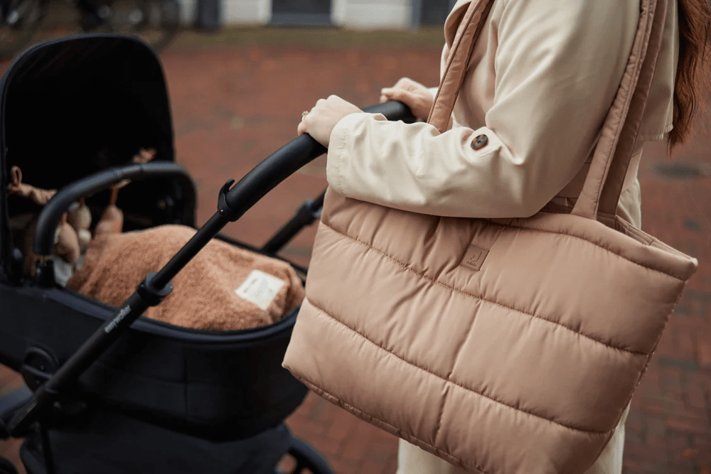 Jollein Medium Puffer Nappy Bag Biscuit