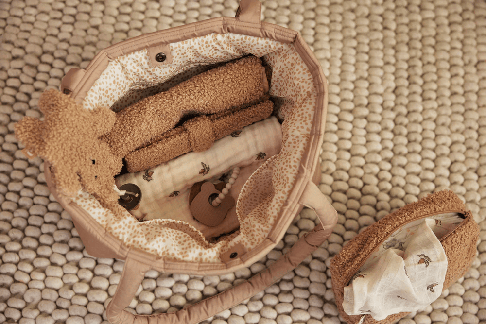Jollein Medium Puffer Nappy Bag Biscuit