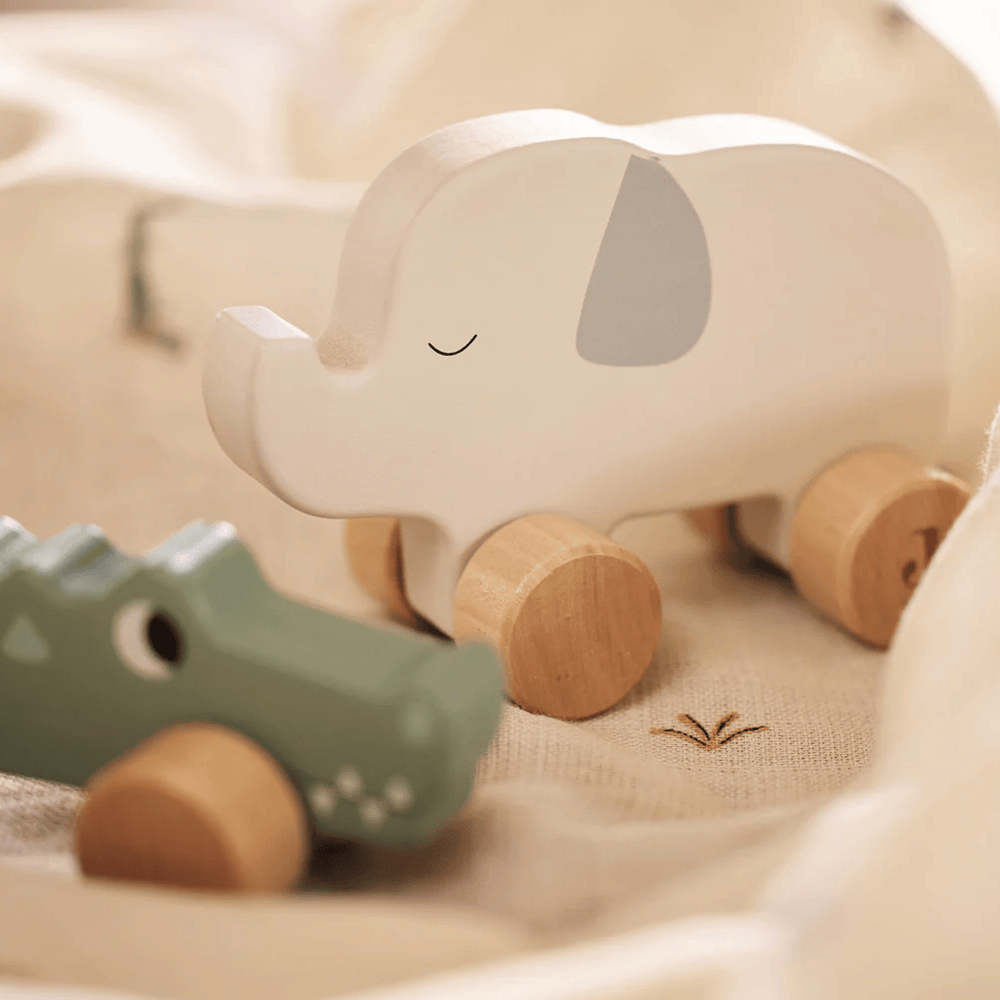 Jollein Wooden Elephant On Wheels Jungle  Jambo