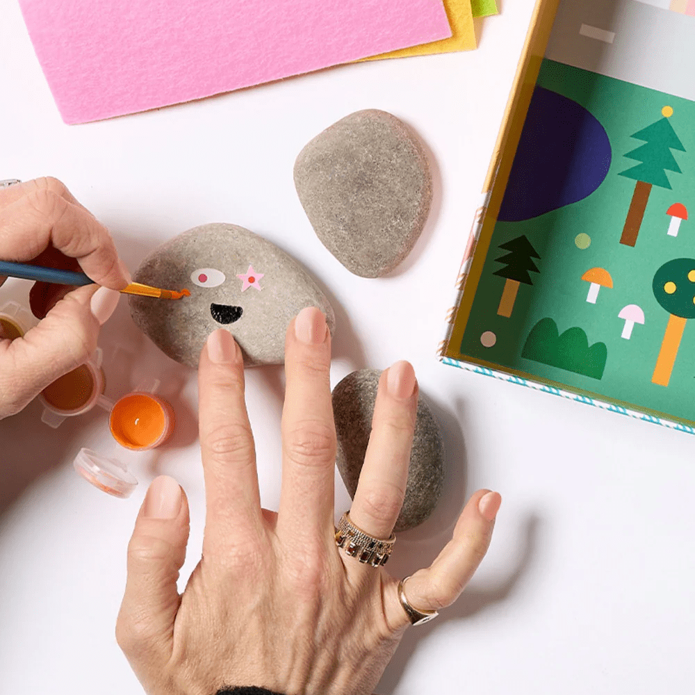 Journey Of Something Kids Rock Painting Kit - Cool Faces