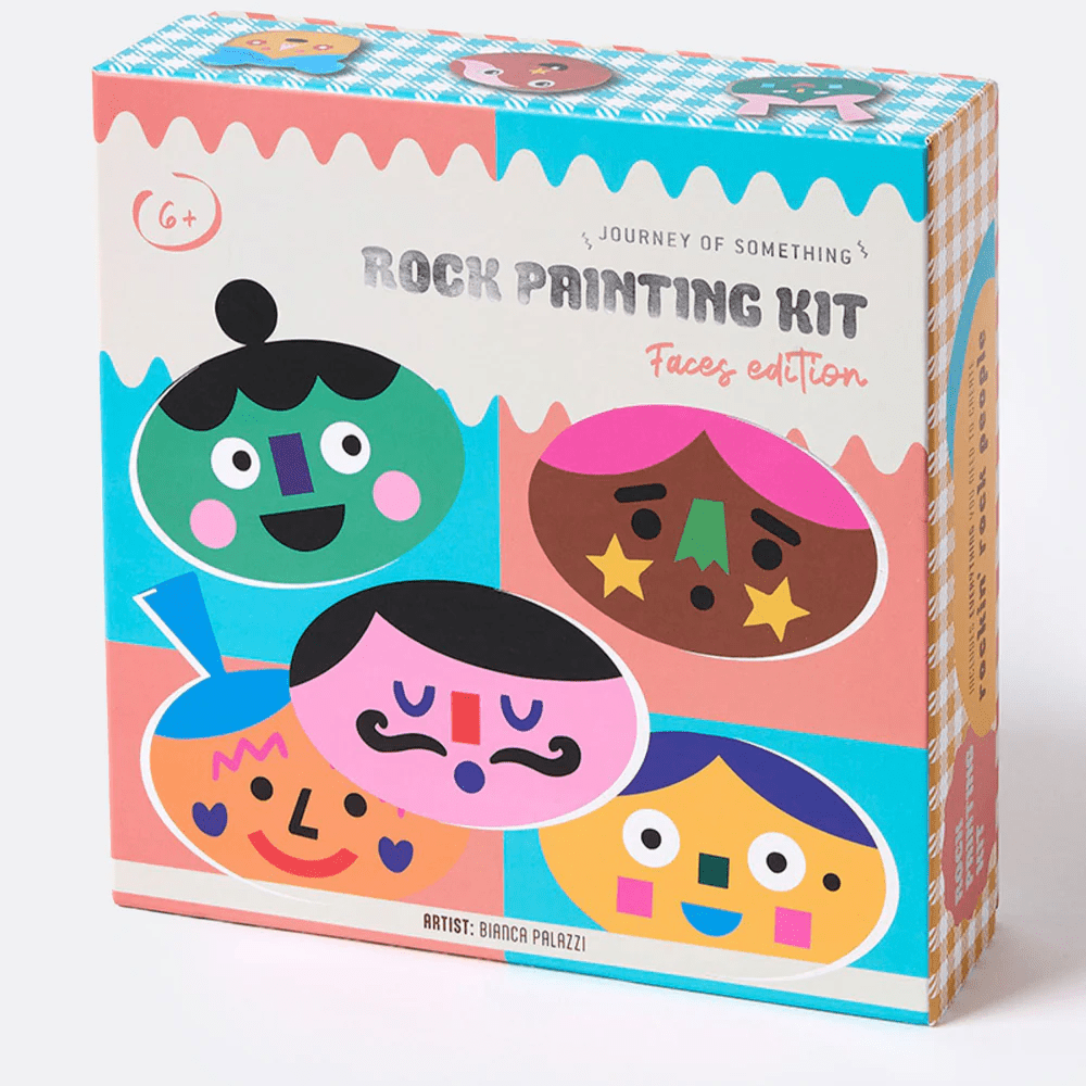 Journey Of Something Kids Rock Painting Kit - Cool Faces