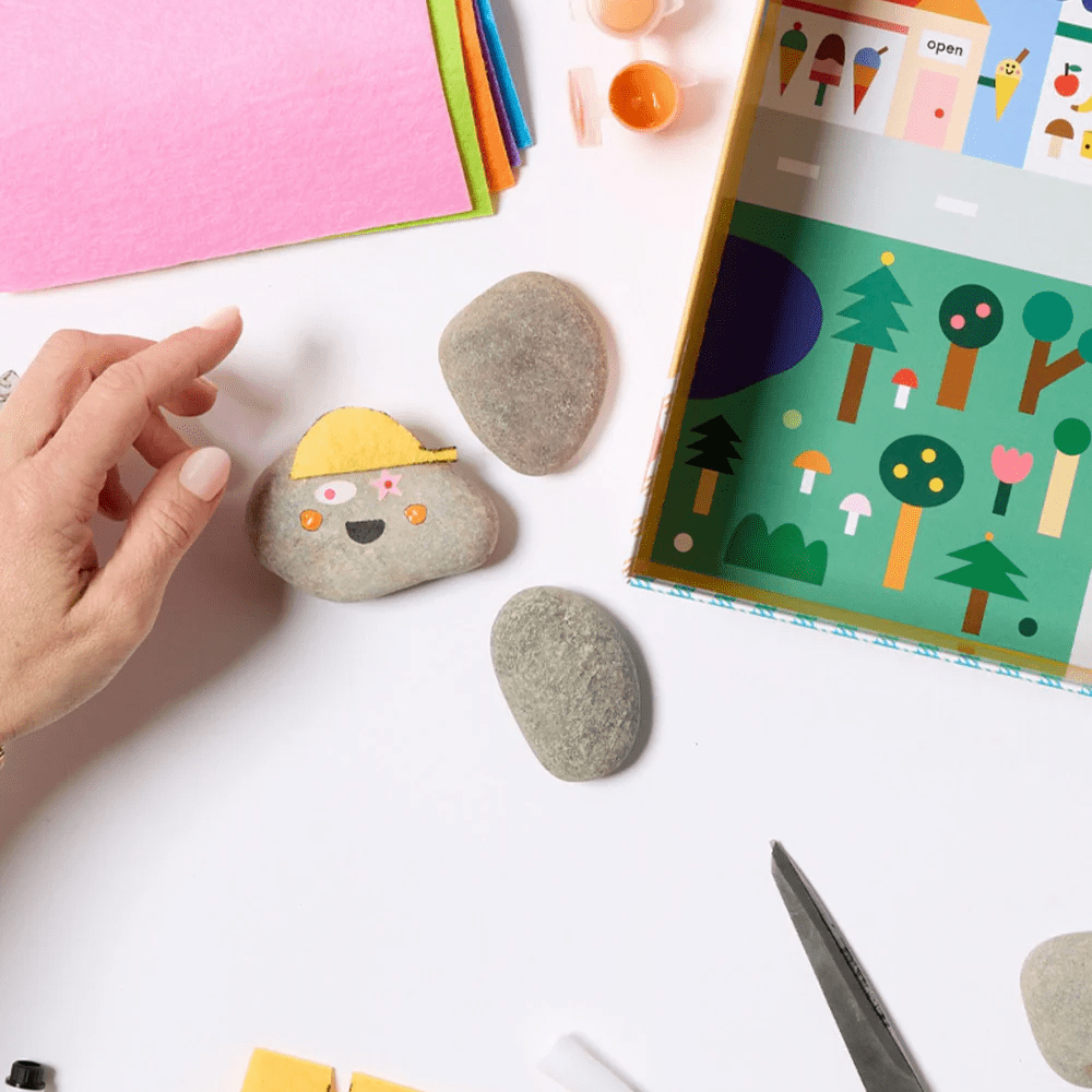 Journey Of Something Kids Rock Painting Kit - Cool Faces