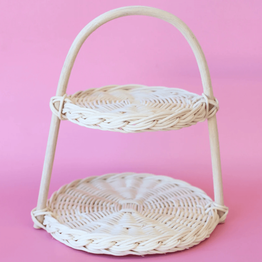 Juni Moon Siena Arched Rattan Tiered Cake Stand