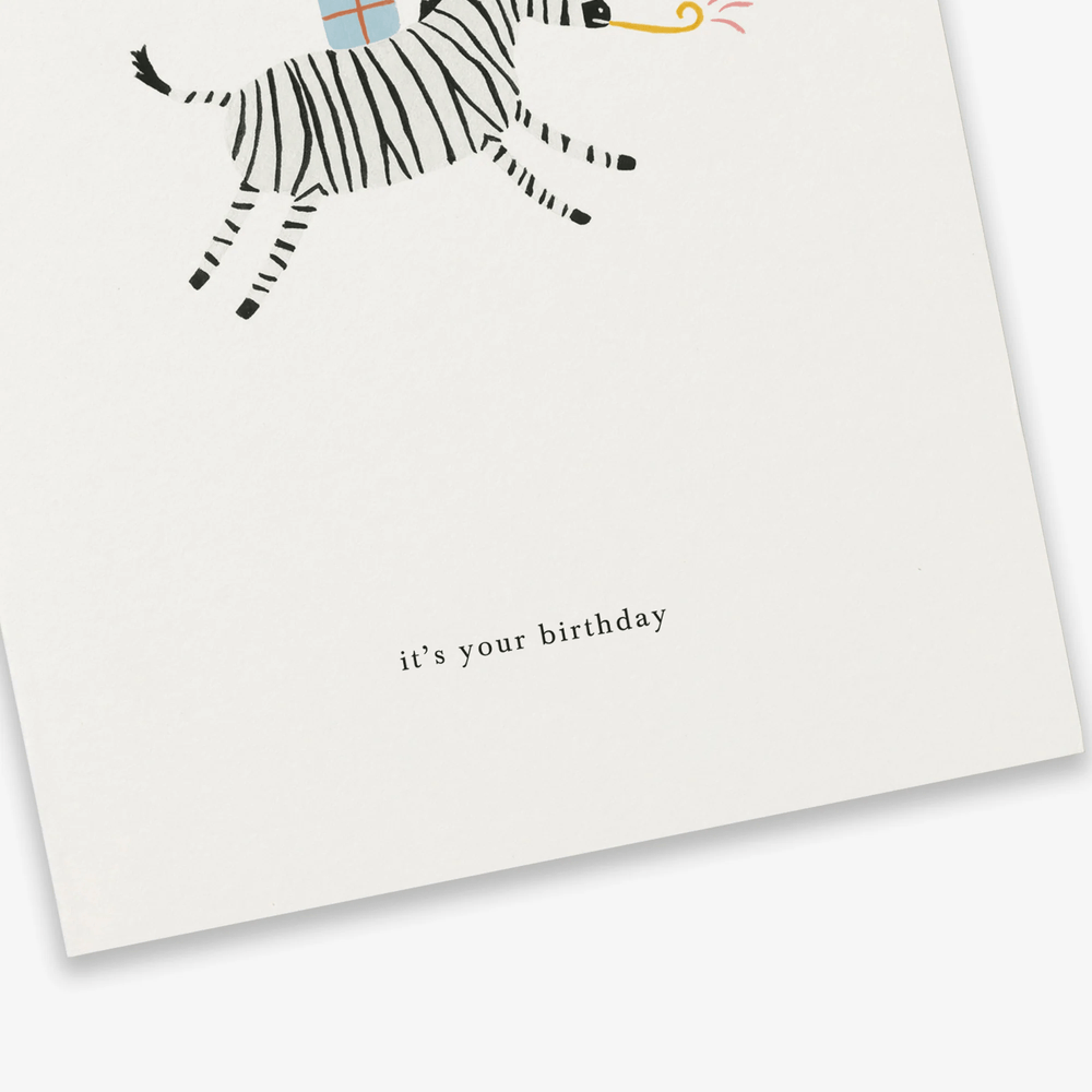 Kartotek Copenhagen Greeting Card - Birthday Zebra