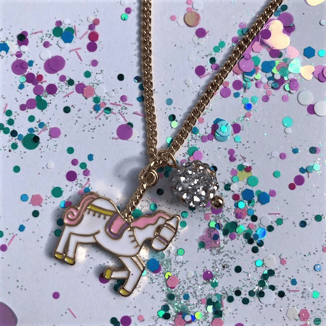 Lauren Hinkley Unicorn Carousel Gold Necklace