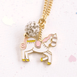 Lauren Hinkley Unicorn Carousel Gold Necklace