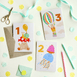 Age 1 Mushroom Snail Birthday Card