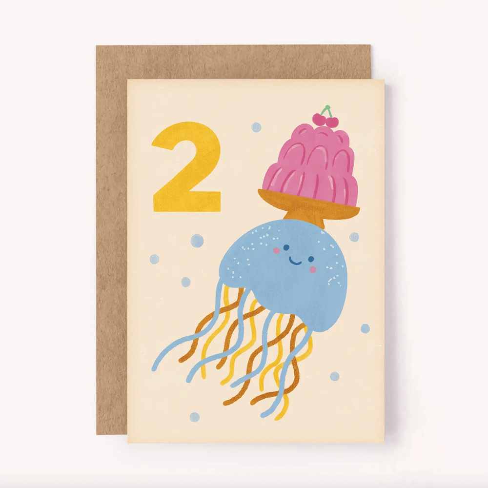 Age 2 Jellyfish Birthday Card