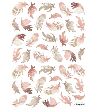 LILIPINSO Wall Decals A3 Feathers Pink