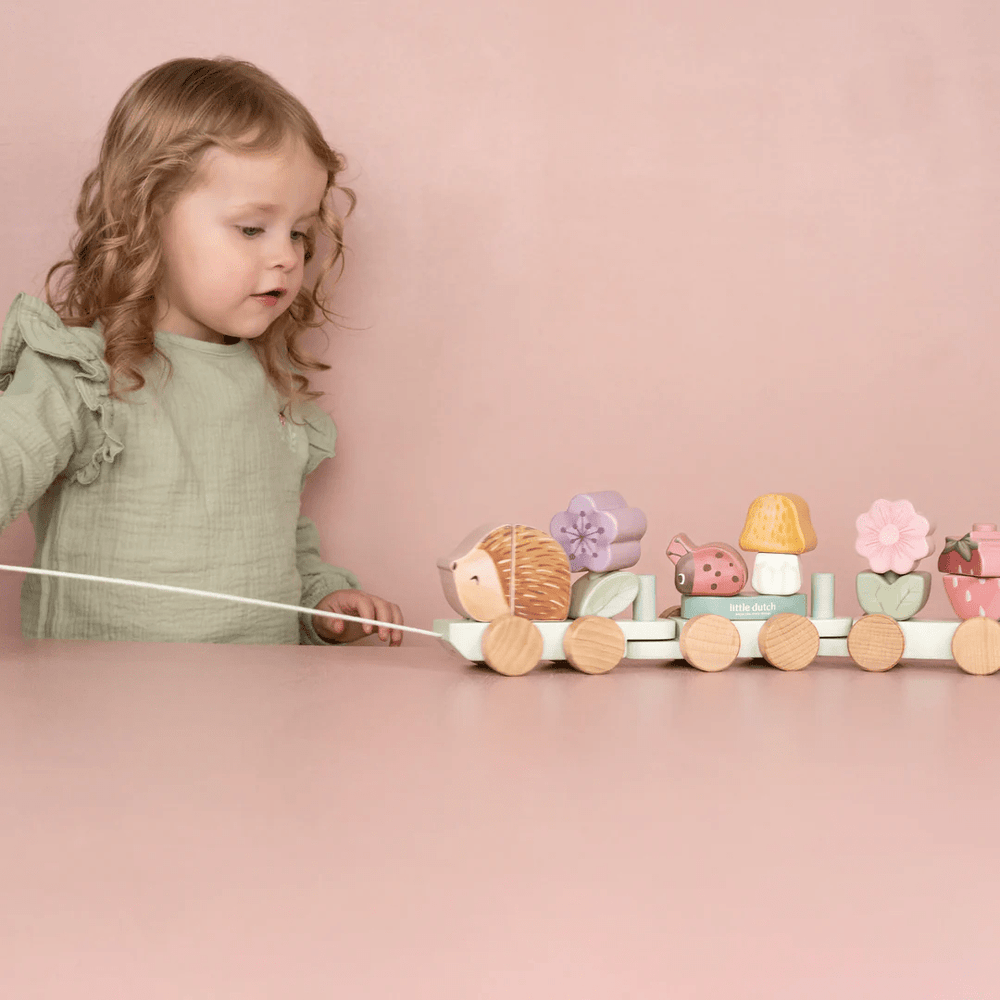 Little Dutch Fairy Garden Stacking Train Hedgehog