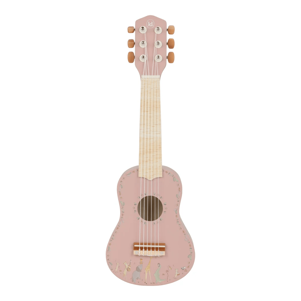 Little Dutch Safari Friends Wooden Guitar Pink