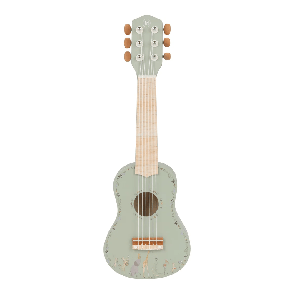 Little Dutch Safari Friends Wooden Guitar Green