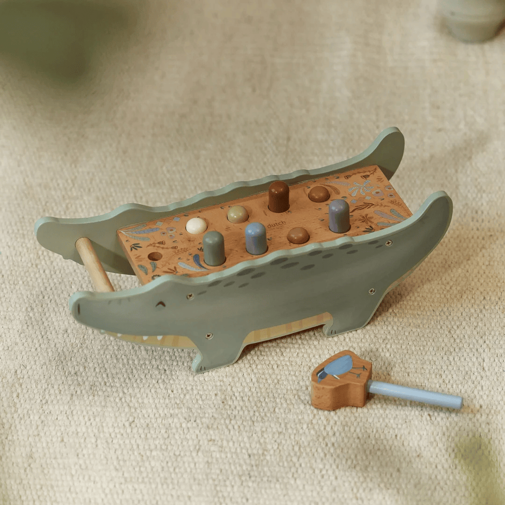 Little Dutch Safari Friends Wooden Hammer Bench