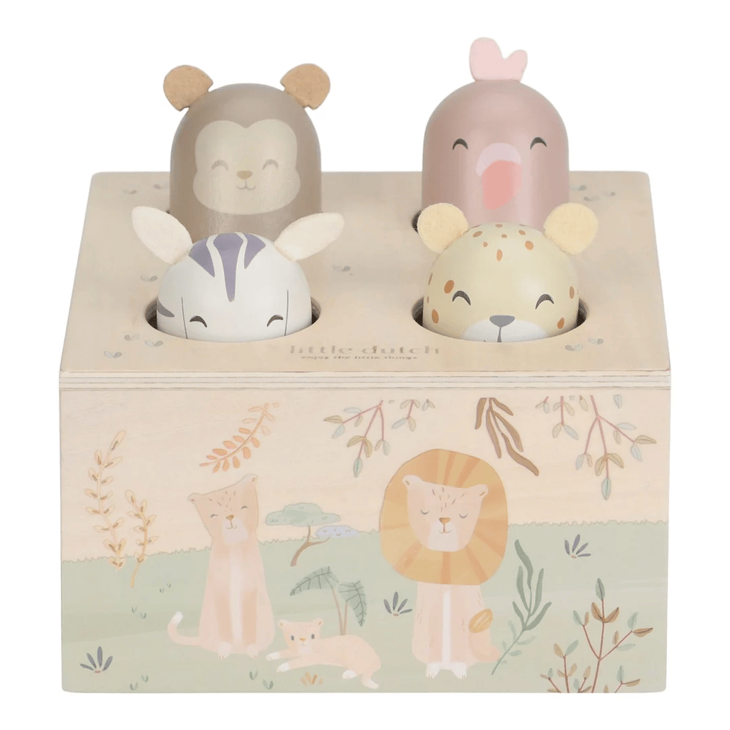 Little Dutch Safari Friends Wooden Pop-Up Toy