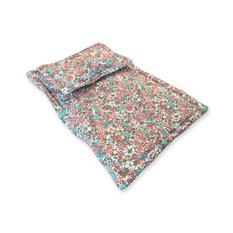 Lola & Bear Knitted Basket & Pink Bedding Set - 36 cm